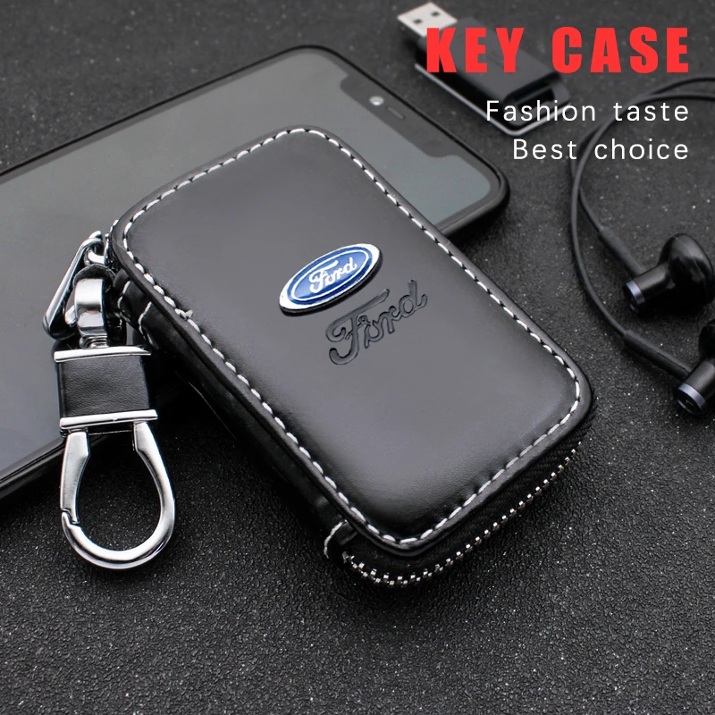 PU Leather Key Case Car Keychain Protection Shell Bag Accessory