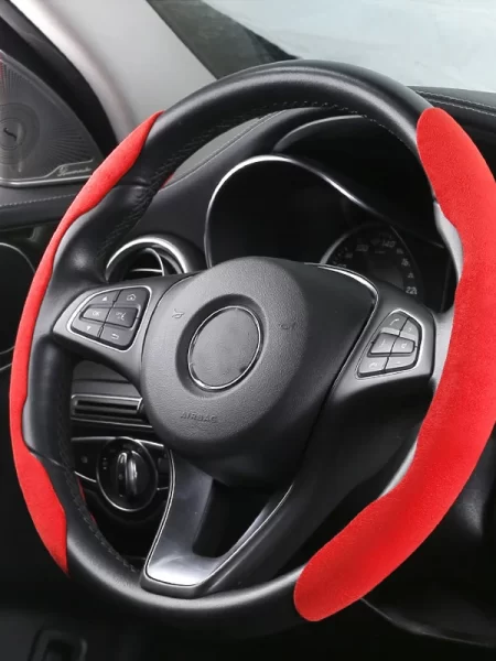 Steering Wheel Booster Cover Suede Universal Exciting Car Non-Slip