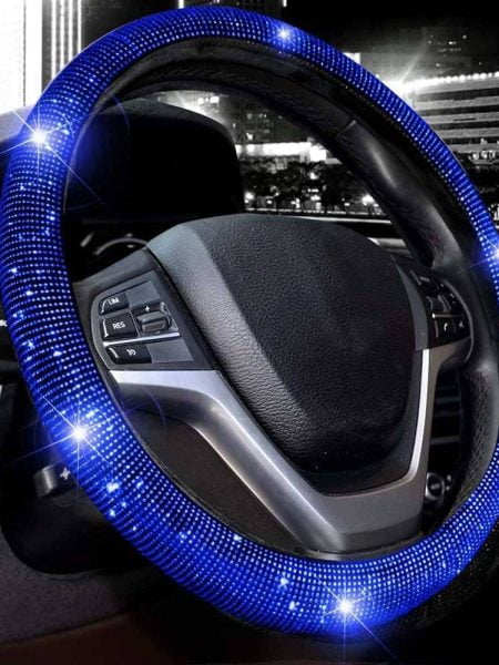 Rhinestones Steering Wheel Cover Universal