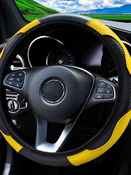 Breathable Steering Wheel Cover Anti Slip PU Leather Is Amazing