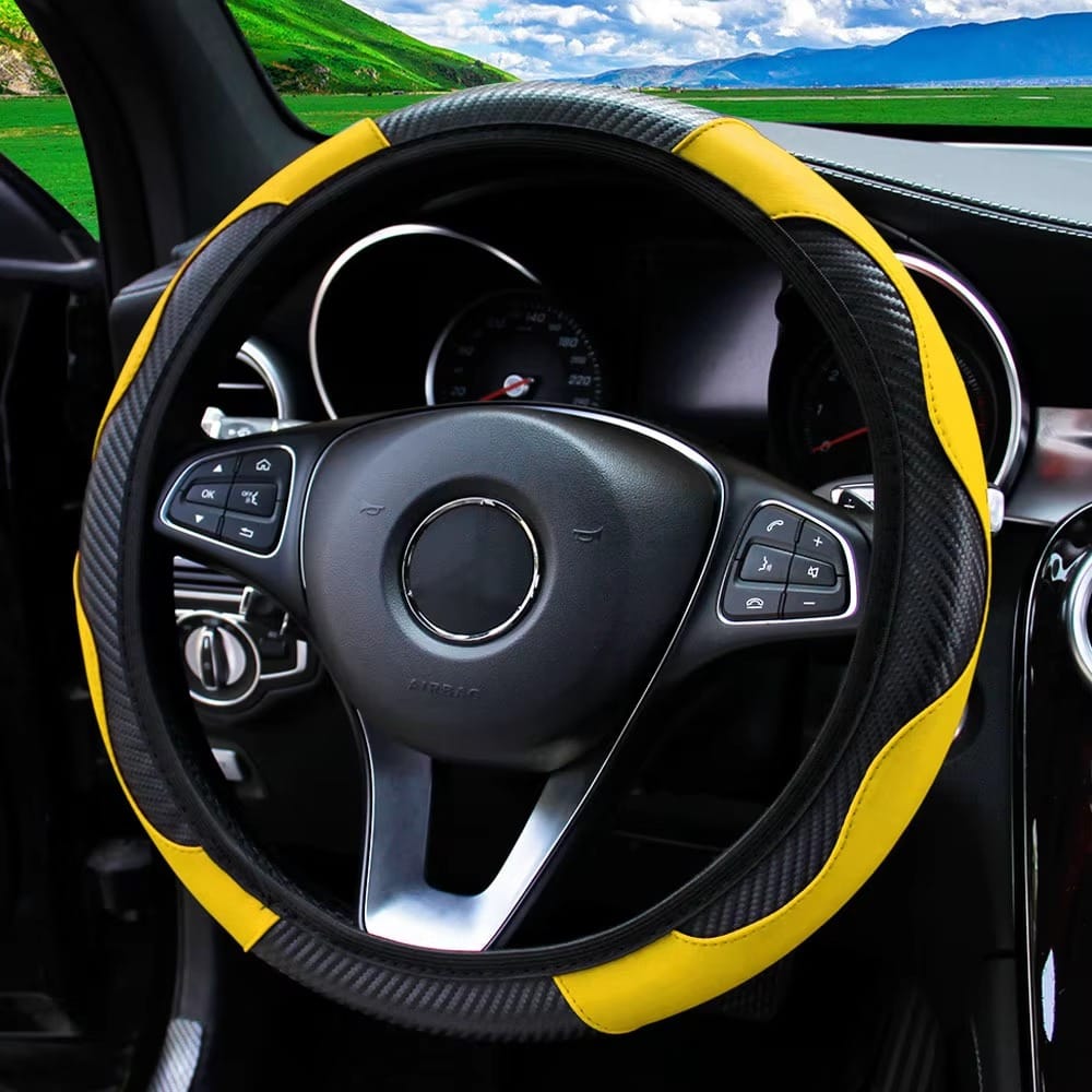 Breathable Steering Wheel Cover Anti Slip PU Leather Is Amazing