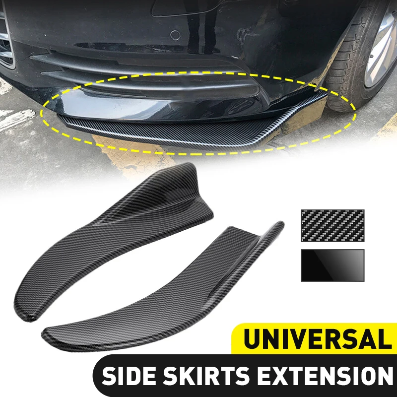 Front Spoiler Rear Lip Add-On Car Bumper Anti-Collision Universal