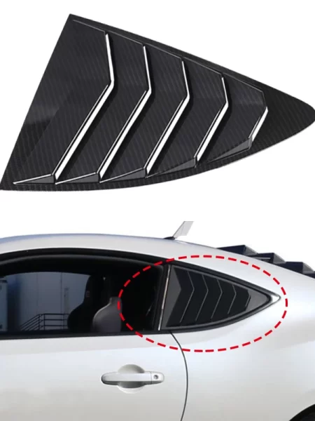 Black Style Window Louver Rear Quarter Window Louver