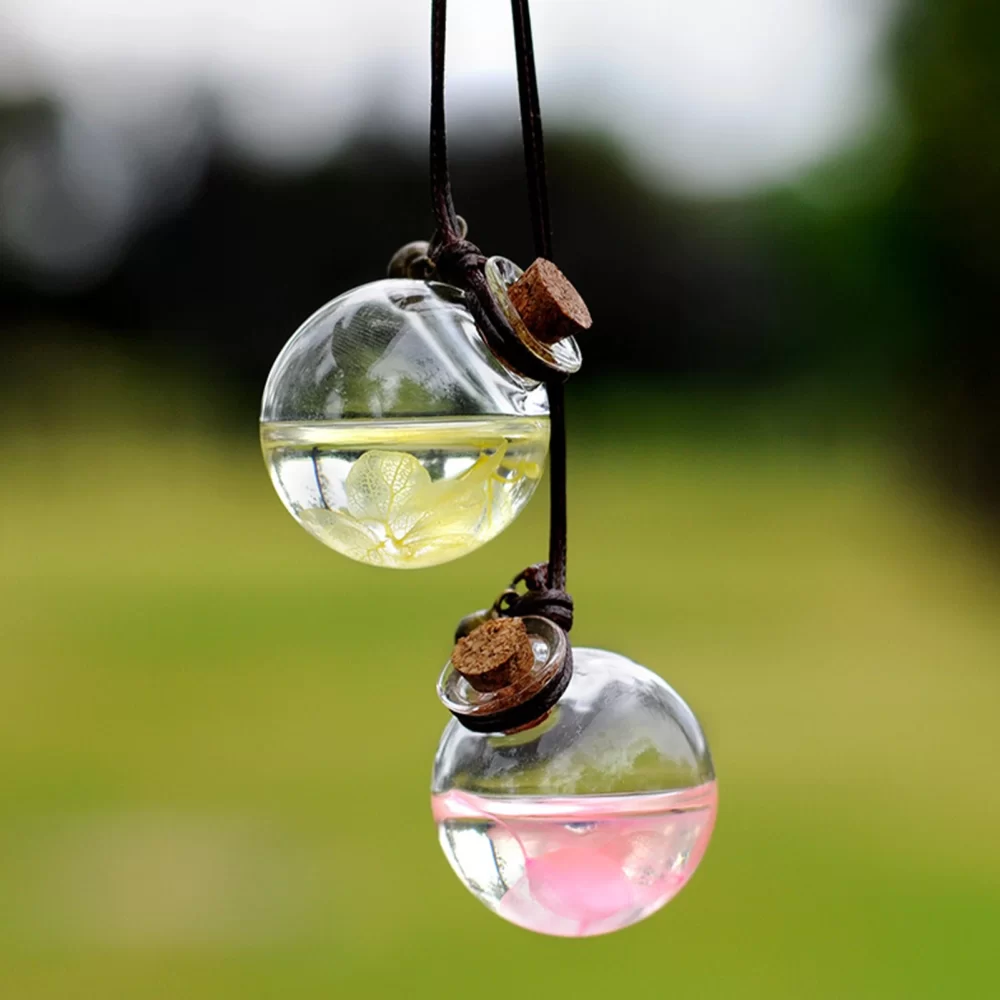 Flower Bottle Hanging Perfume Pendant Beautiful Essential Oils