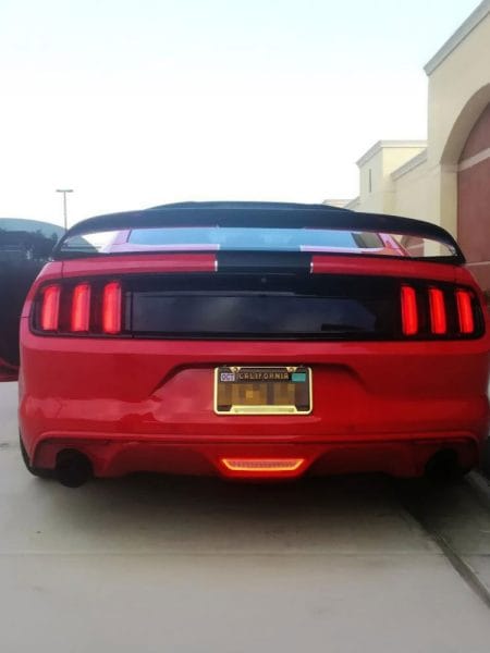 Mustang - LED Rear Tail Fog Lamp 3-In-1 Clear Lens Rear Brake Lights