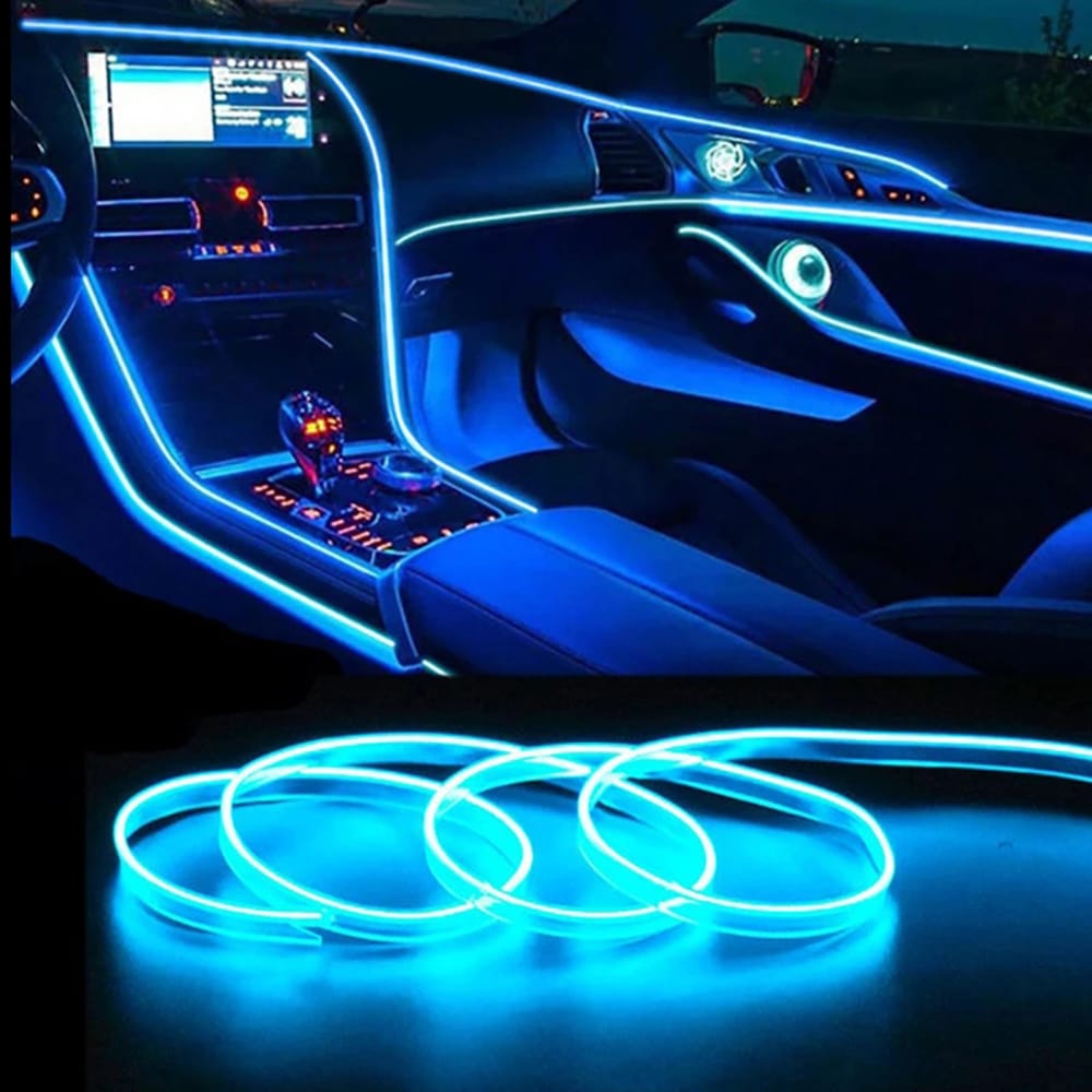 LED Neon Strip Lights EL Wire Flexible Atmosphere Ambient Rope