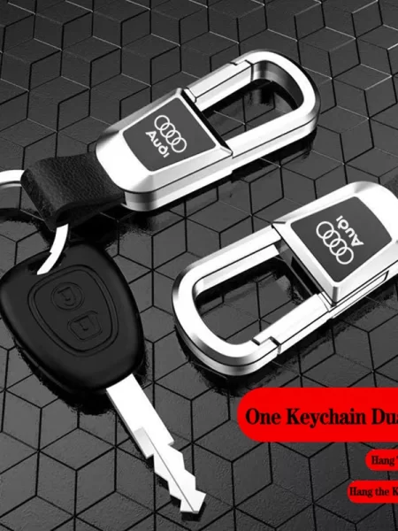 Emblem Key Chain Decorative 3D Metal Leather Car Amazing Keychain