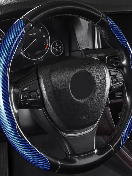 Universal Steering Wheel Covers Car Carbon Fiber Looking