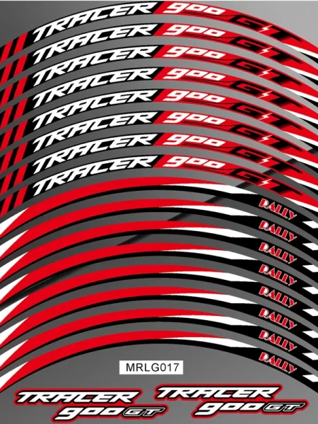 Premium Motorcycle Reflective Decals 17” Motorcycle Wheel Rim