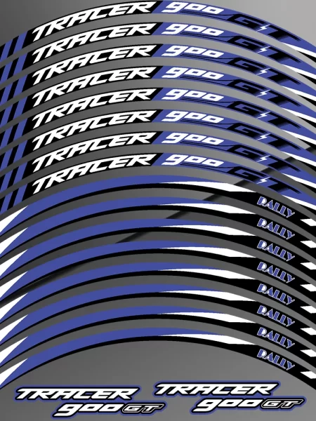 Premium Motorcycle Reflective Decals 17” Motorcycle Wheel Rim